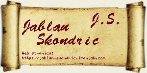 Jablan Škondrić vizit kartica